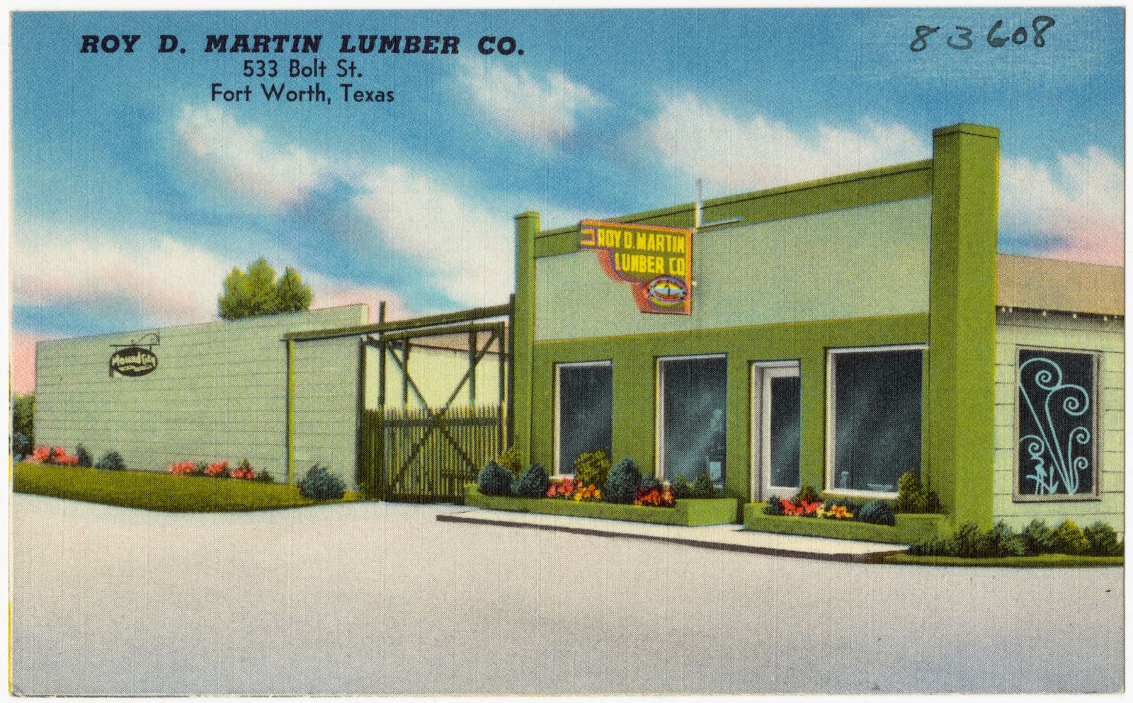 Roy D. Martin Lumber Co., 533 Bolt St., Fort Worth, Texas, Boston Public Library - undated