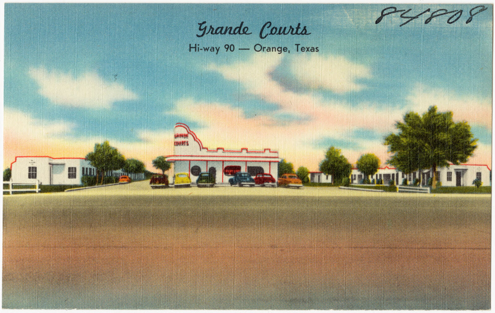 Grande Courts, Hi-way 90 -- Orange, Texas, Boston Public Library - undated