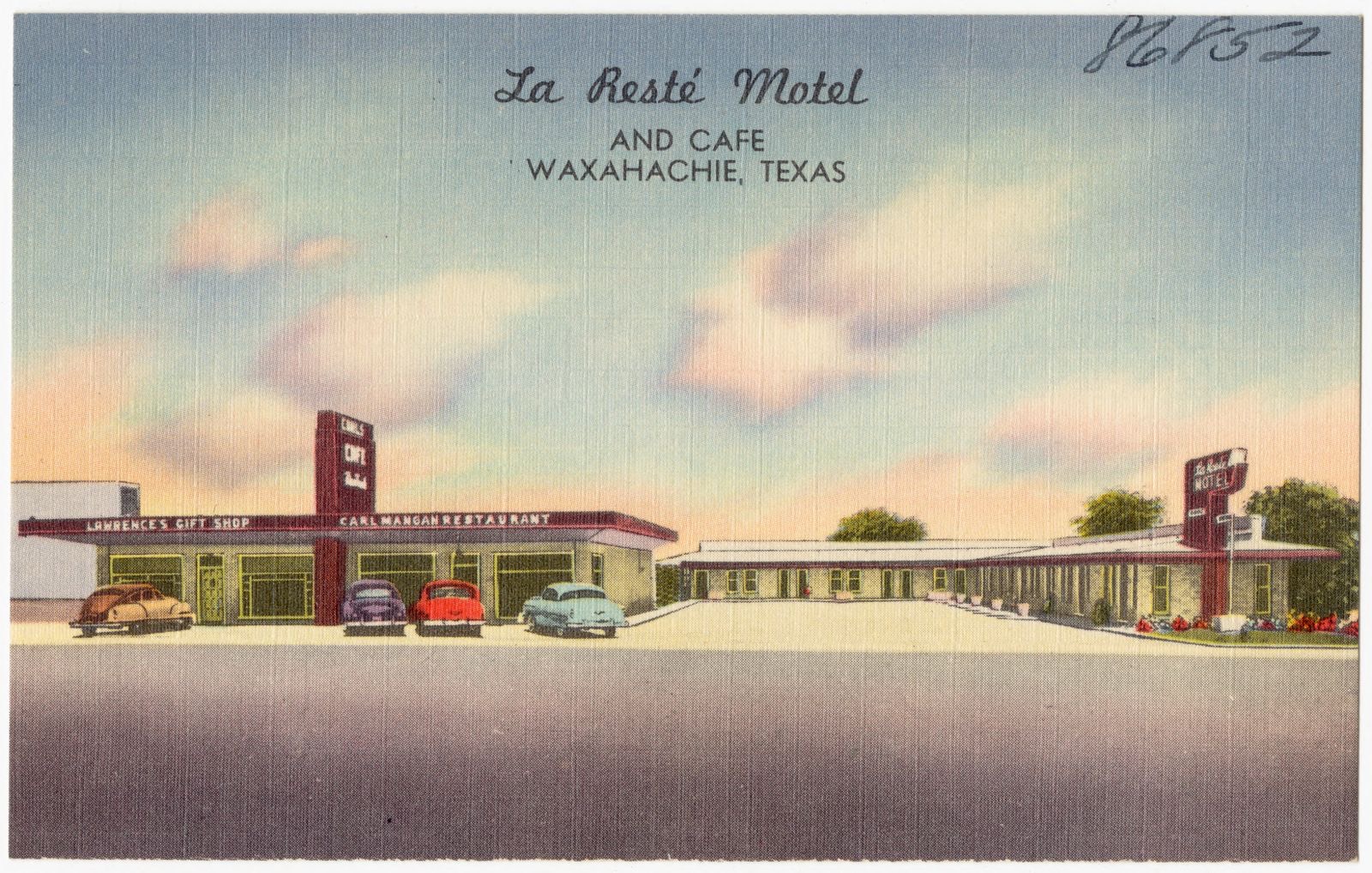 La Resté Motel and café, Waxahachie, Texas, Boston Public Library - undated