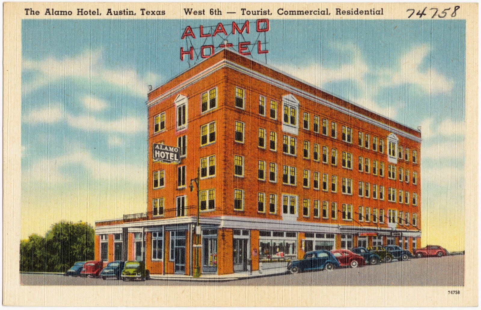 The Alamo Hotel, Austin, Texas, West 6th -- Tourist, commercial, residential, Boston Public Library - undated