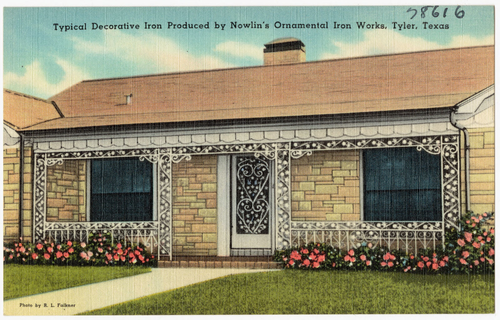 Typical decorative iron produced by Nowlin's Ornamental Iron Works, Tyler, Texas, Boston Public Library - undated