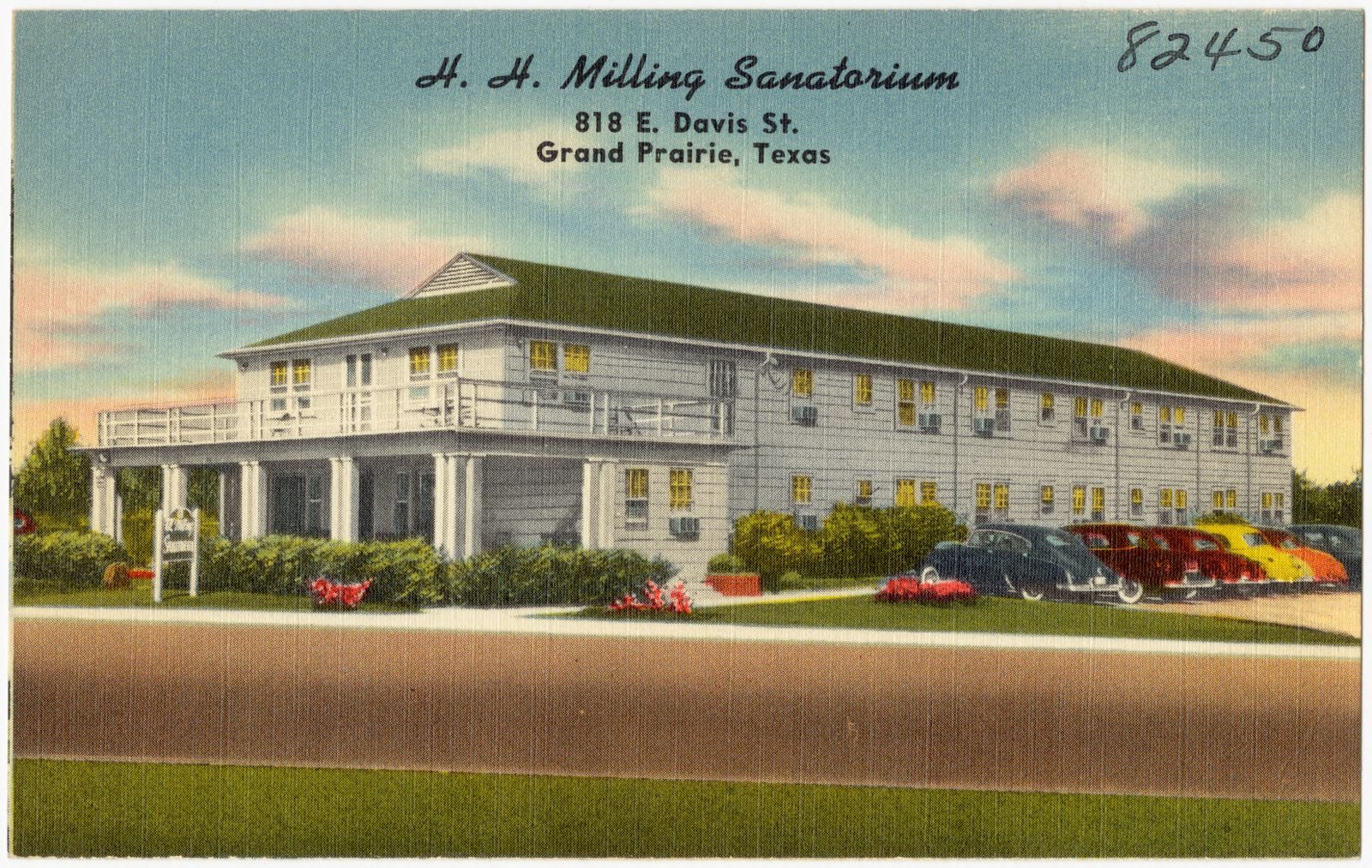 H. H. Milling Sanatorium, 818 E. Davis St., Grand Prairie, Texas, Boston Public Library - undated