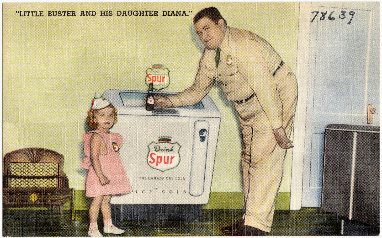 "Little buster and his daughter Diana.", Boston Public Library - undated