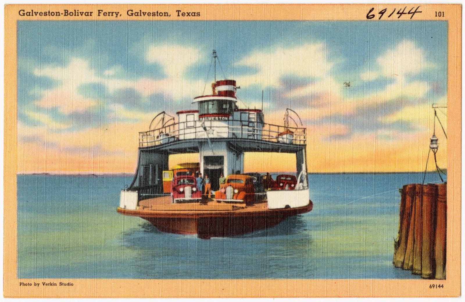 Galveston - Bolivar Ferry, Galveston, Texas, Boston Public Library - undated