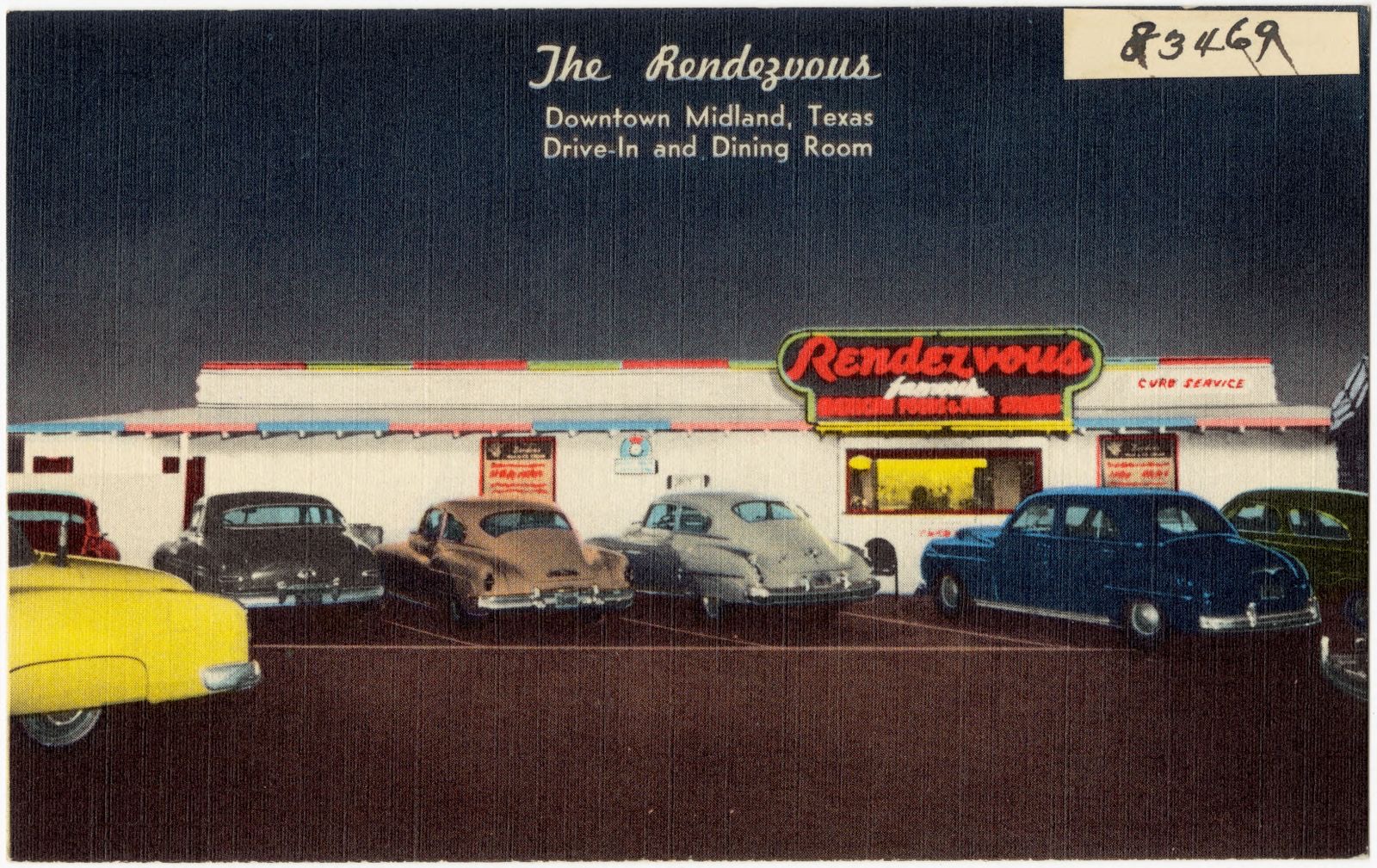 The Rendezvous, Downtown Midland, Texas, drive-in and dining room, Boston Public Library - undated