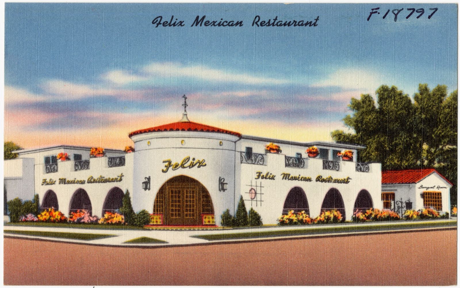 Felix Mexican Restaurant, Boston Public Library - undated