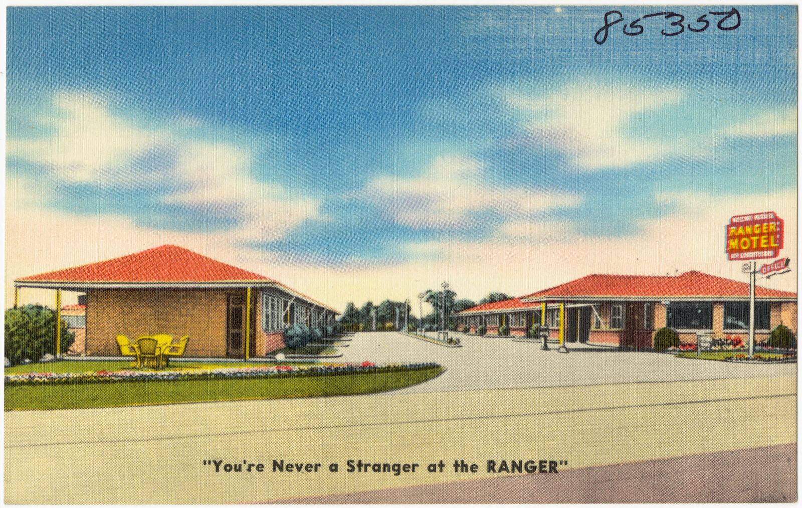 Ranger Motel, "You're never a stranger at the Ranger", Boston Public Library - undated