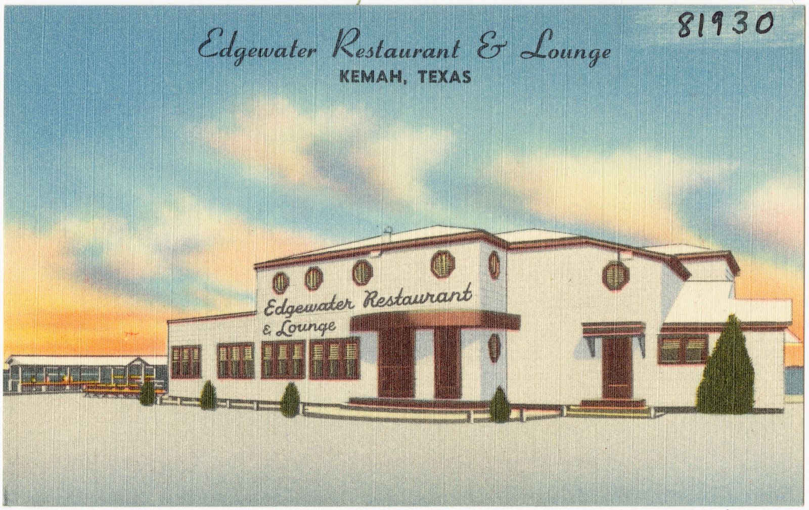 Edgewater Restaurant & Lounge, Kemah, Texas, Boston Public Library - undated