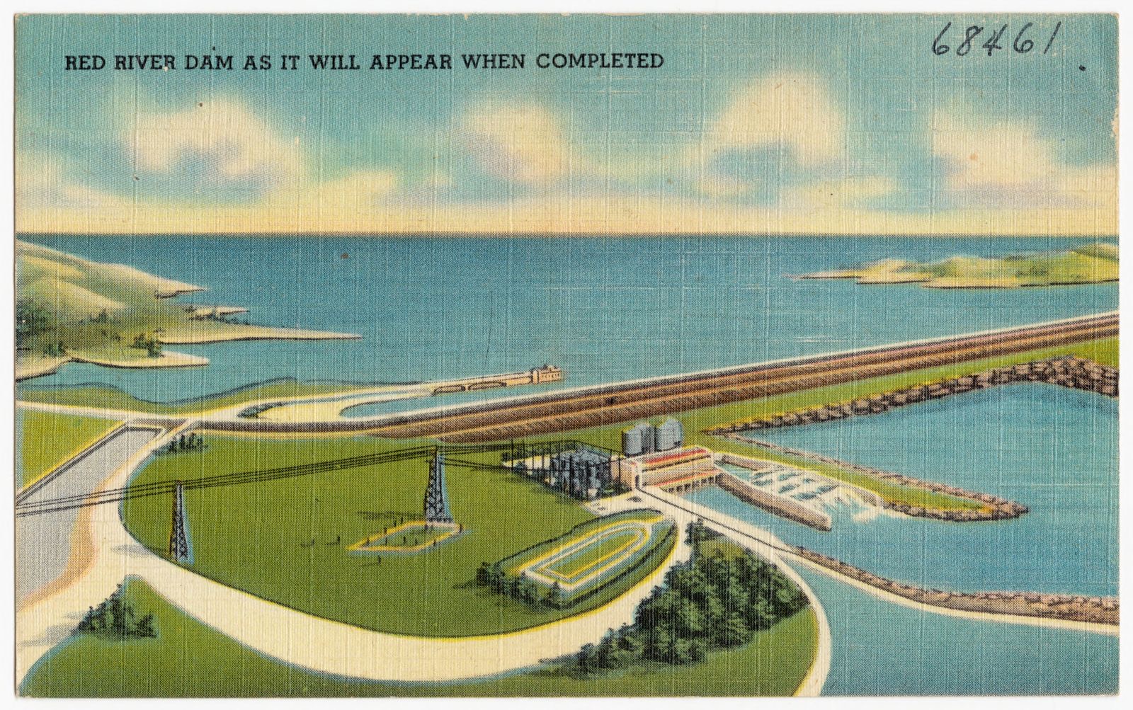 Red River Dam as it will appear when completed, Boston Public Library - undated