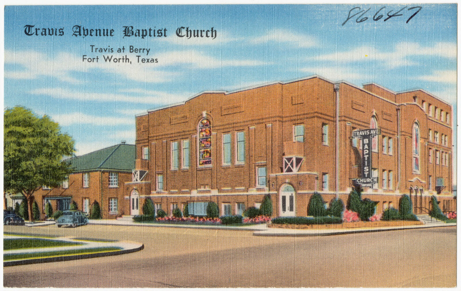 Travis Avenue Baptist Church, Travis at Berry, Fort Worth, Texas, Boston Public Library - undated