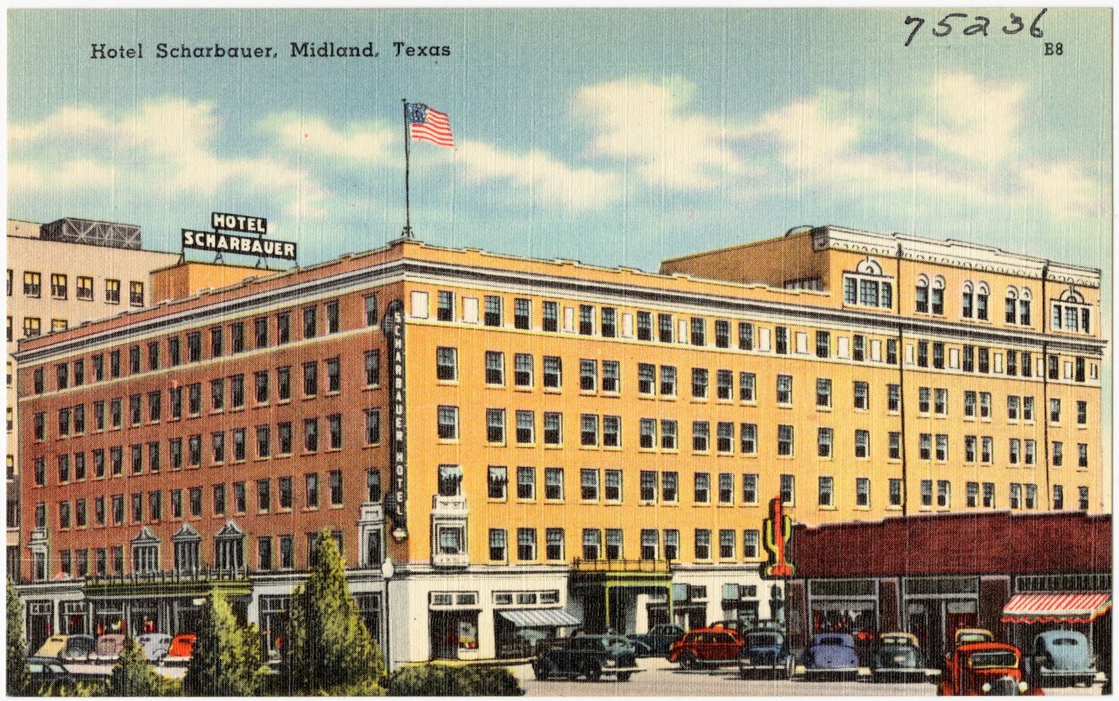 Hotel Scharbauer, Midland, Texas, Boston Public Library - undated
