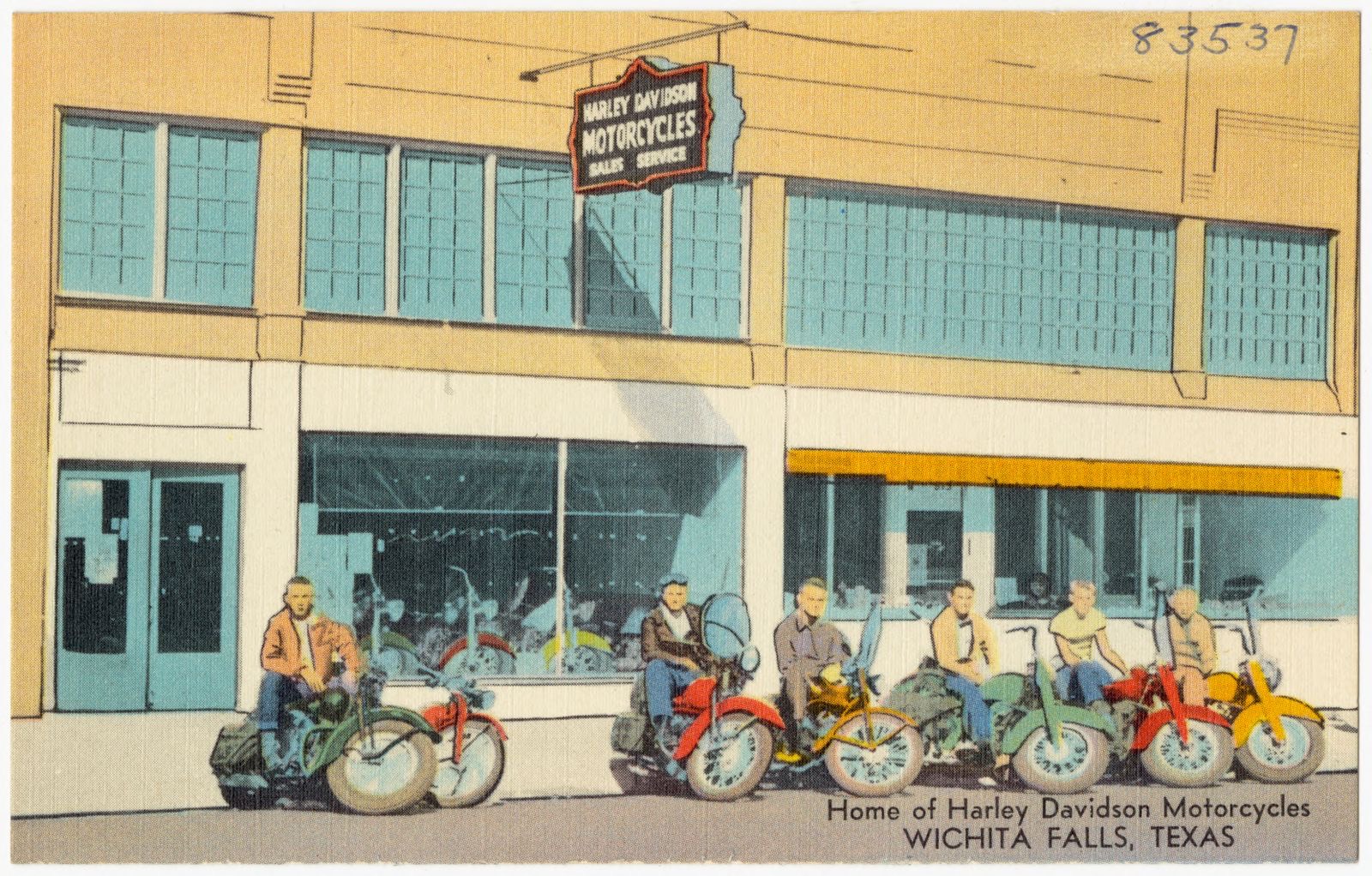 Home of Harley Davidson Motorcycles, Wichita Falls, Texas, Boston Public Library - undated