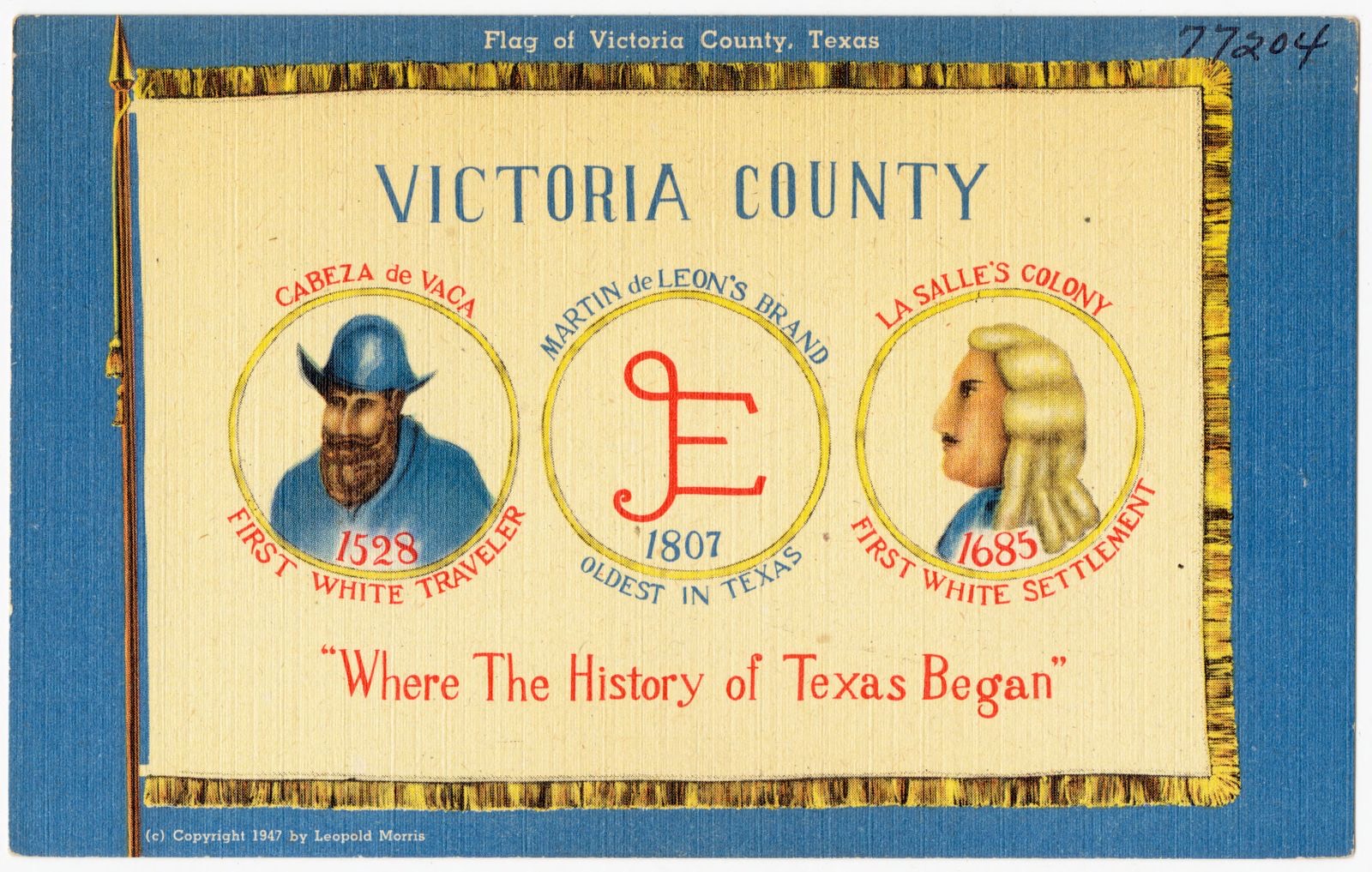 Flag of Victoria County, Texas, Boston Public Library - undated