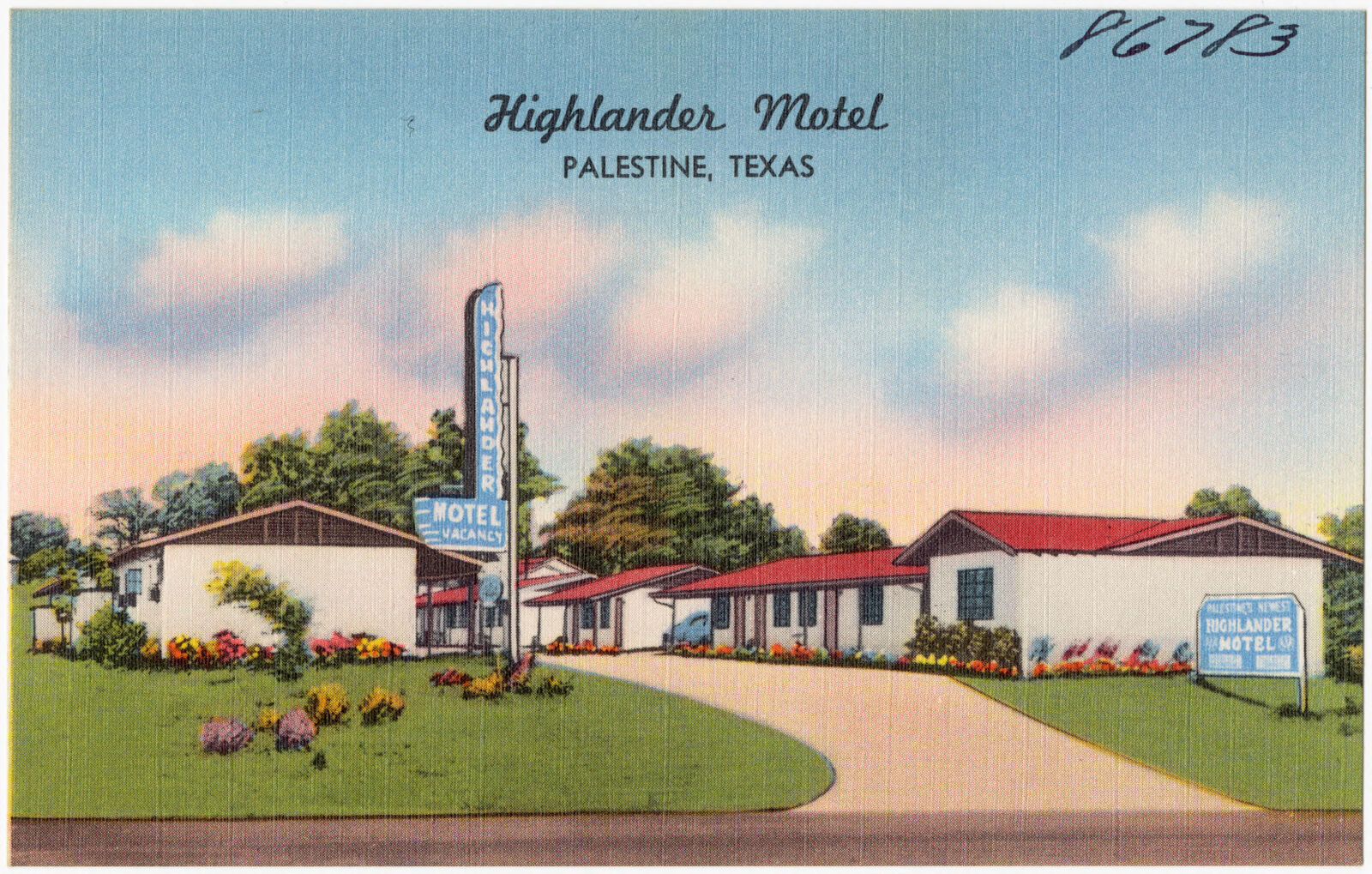 Highlander Motel, Palestine, Texas, Boston Public Library - undated