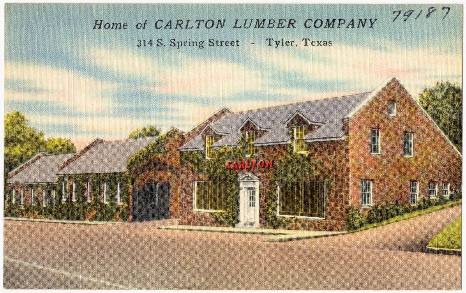 Home of Carlton Lumber Company, 314 S. Spring Street - Tyler, Texas, Boston Public Library - undated