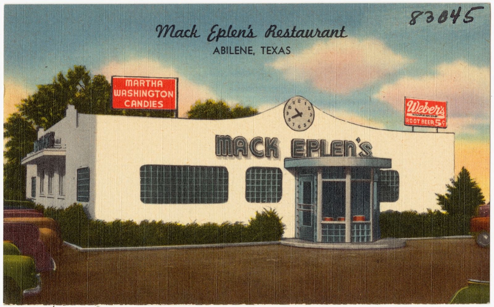 Mack Eplen's Restaurant, Abilene, Texas, Boston Public Library - undated