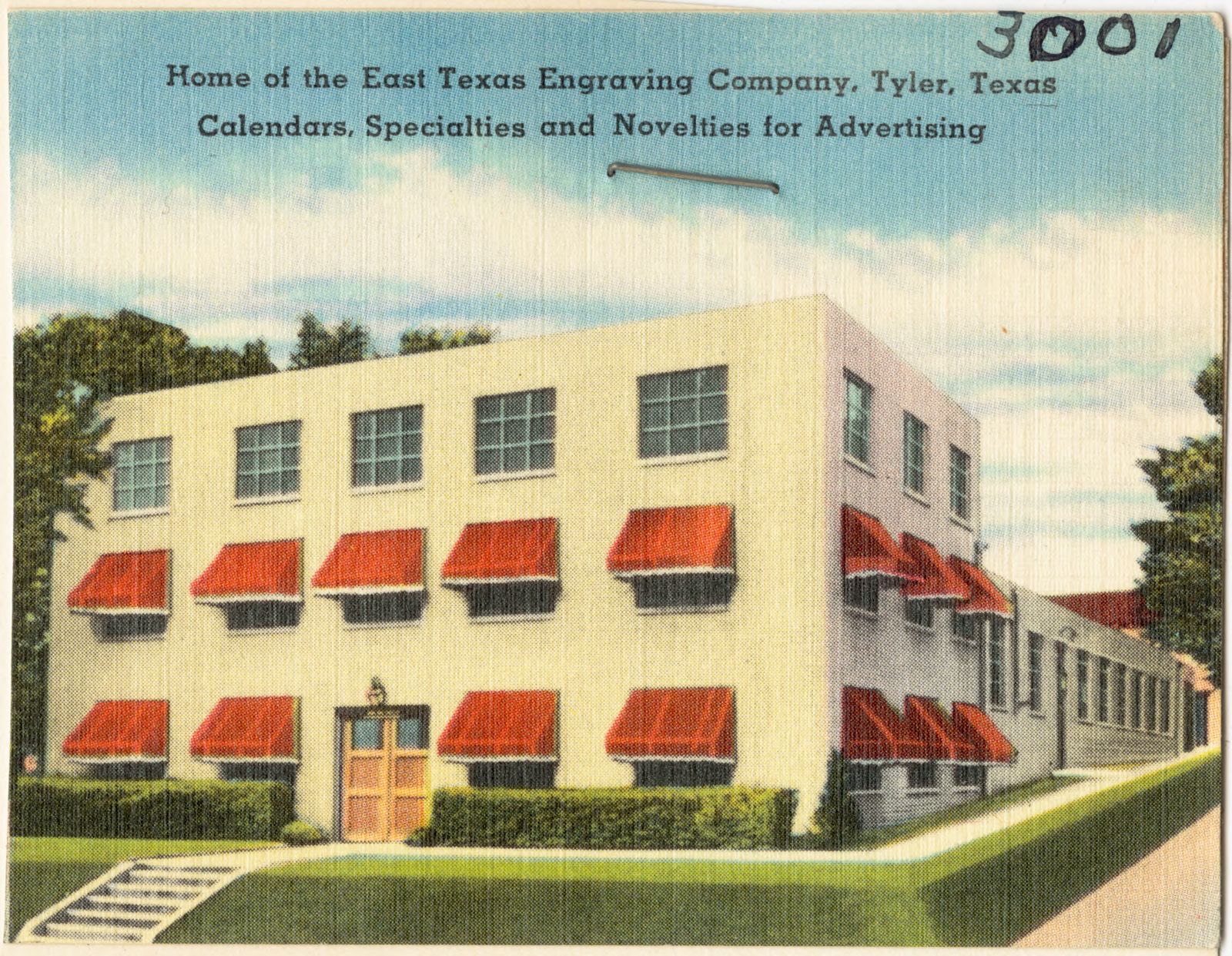 Home of the East Texas Engraving Company, Tyler, Texas. Calendars, specialties and novelties for advertising, Boston Public Library - undated