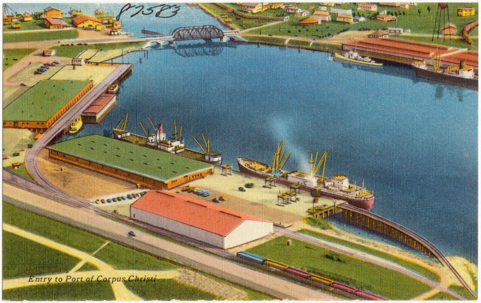 Entry to port of Corpus Christi, Boston Public Library - undated
