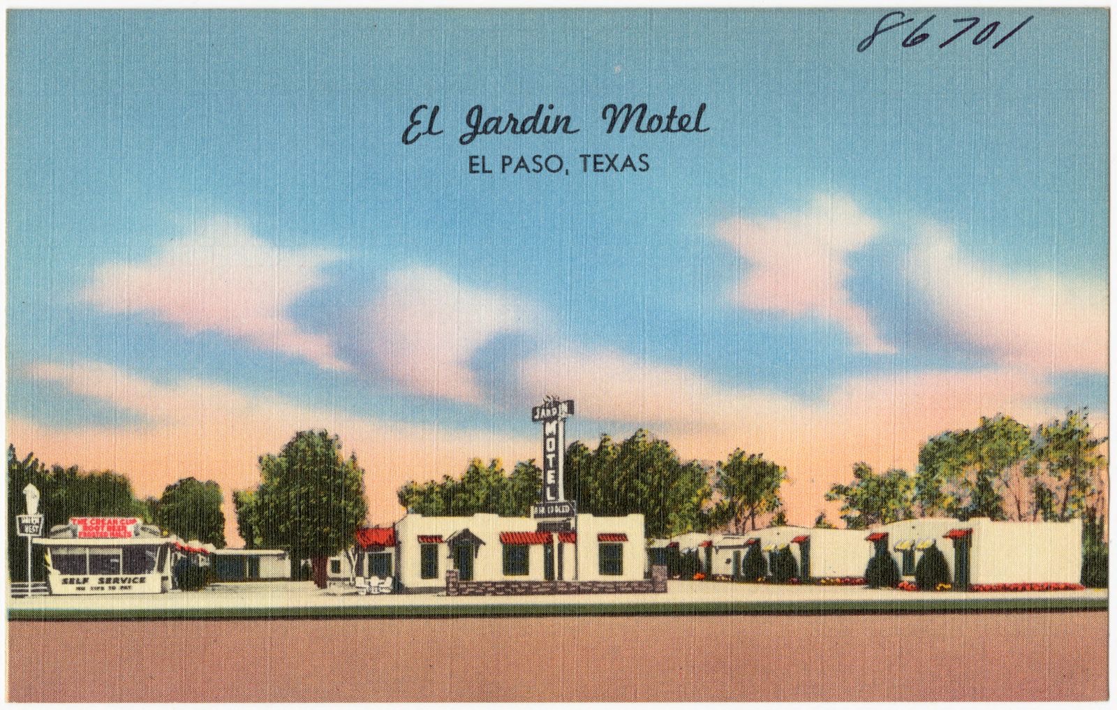 El Gardin Motel, Paso, Texas, Boston Public Library - undated