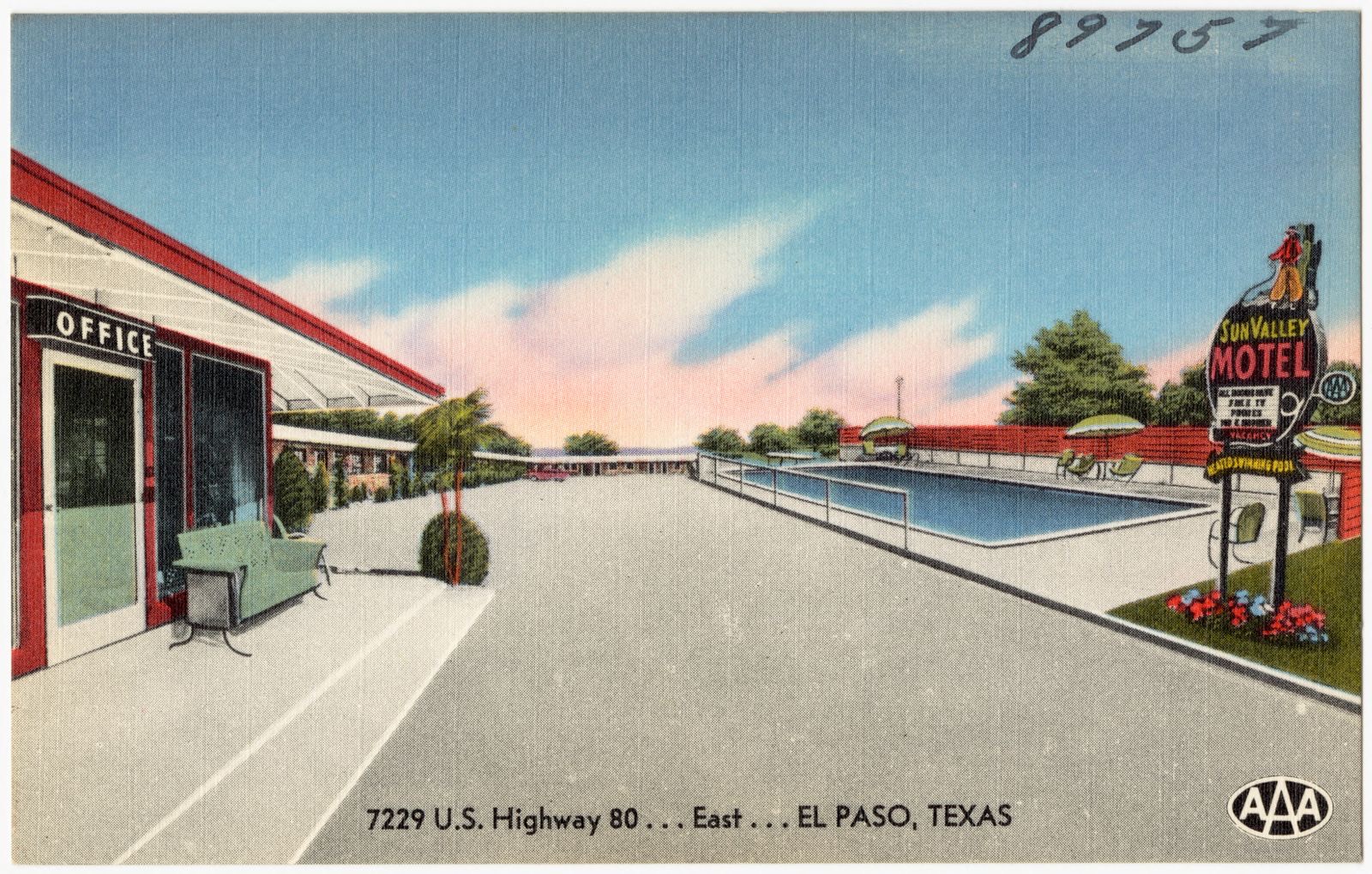 Sun Valley Motel, 7229 U.S. Highway 80... East... El Paso, Texas, Boston Public Library - undated