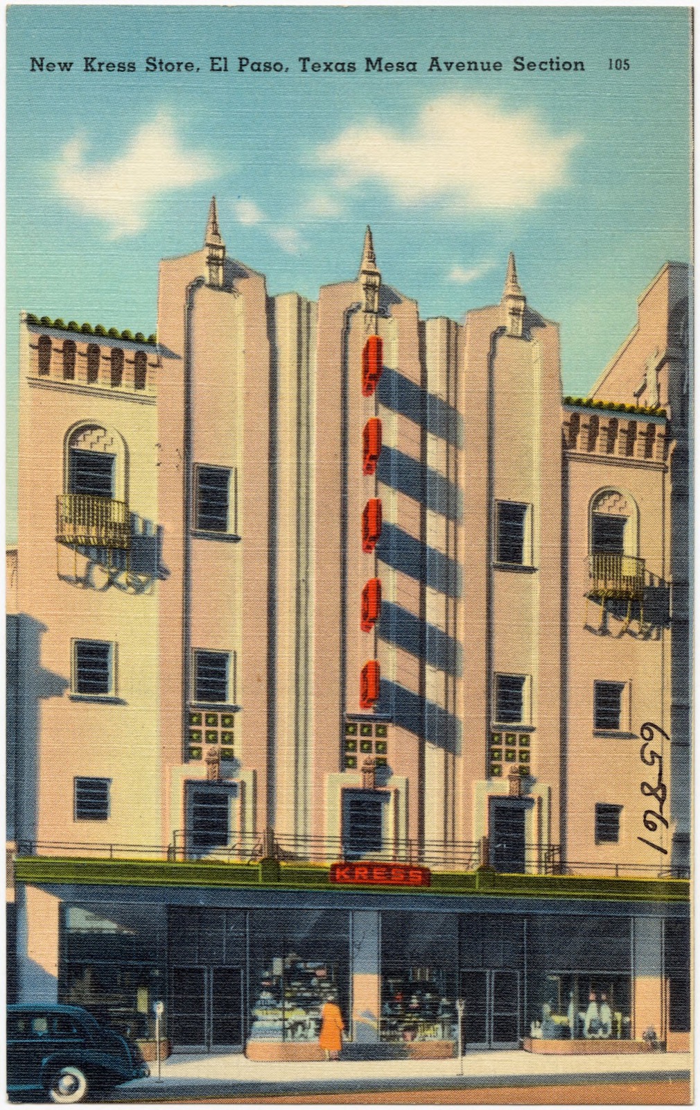 New Kress Store, El Paso, Texas Mesa Avenue Section, 105, Boston Public Library - undated