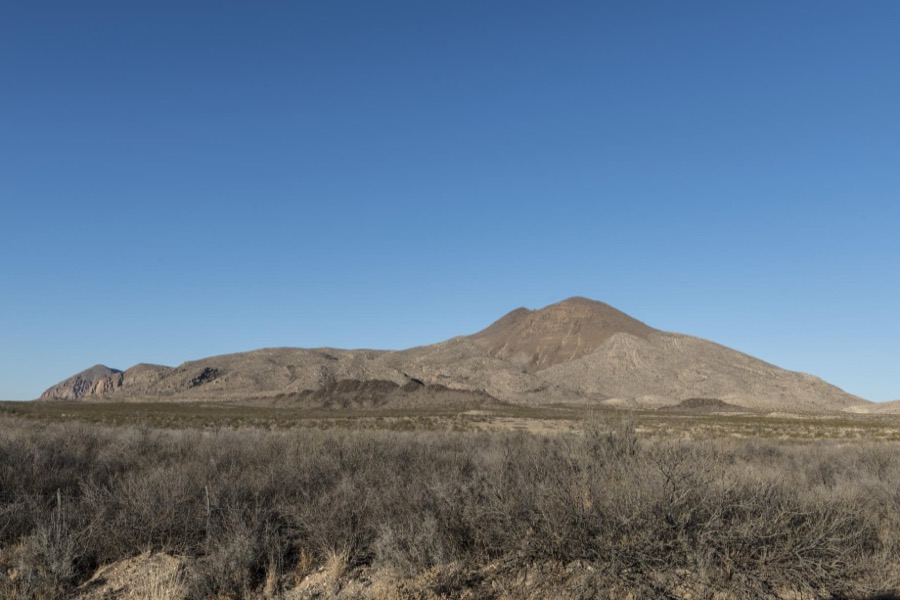 Rock formation in remote Brewster County, Texas, north of Big Bend National Park