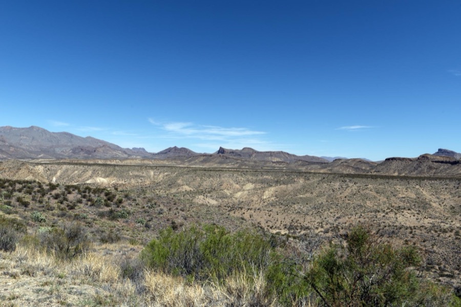 Rocky scene in Big Bend National Park in Brewster County, Texas
