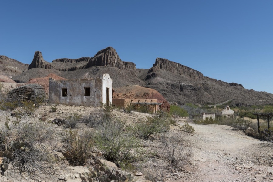 Part of a much-used, now-abandoned "western" movie set along the Rio Grande River in Big Bend Ranch State Park in lower Brewster County, Texas