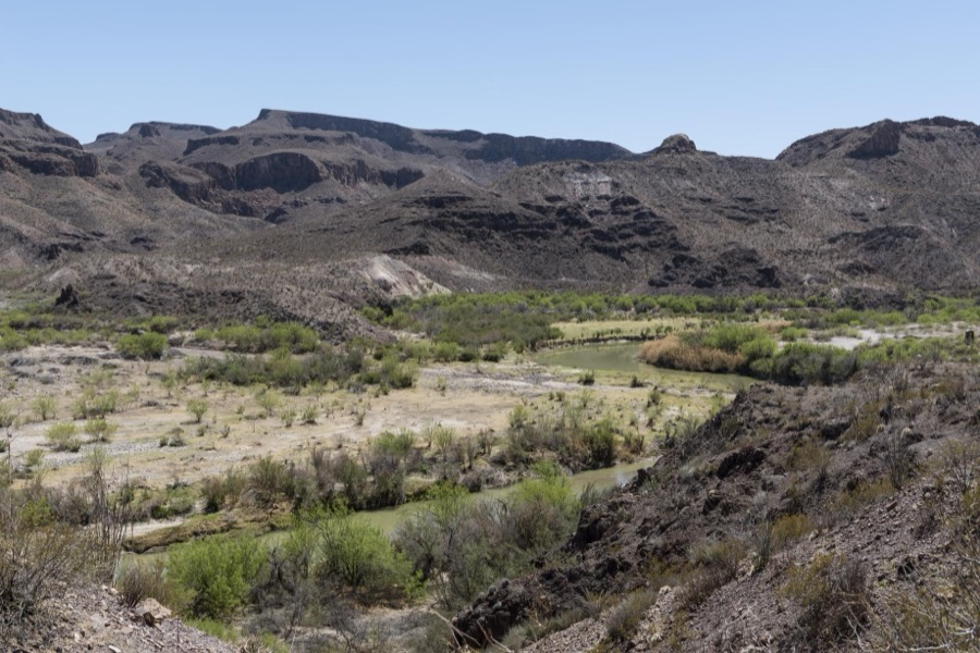 [Scene inside Big Bend Ranch State Park, a Texas state park adjacent to the more-famous Big Bend National Park in southern Brewster County