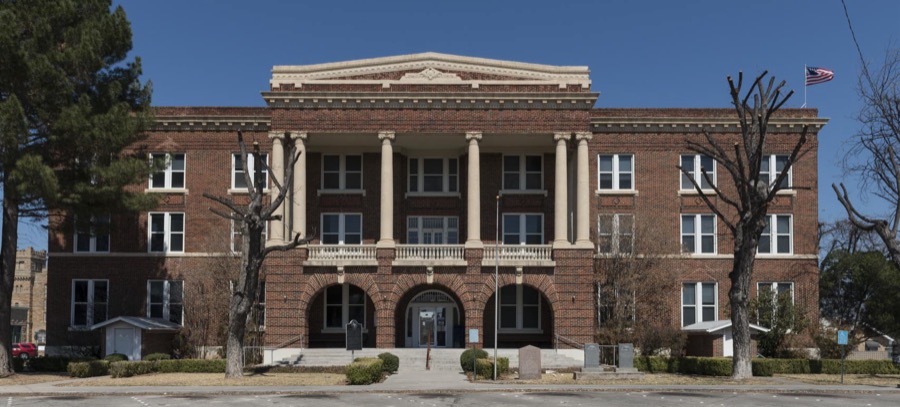 The Brown County Courthouse in Brownwood, Texas