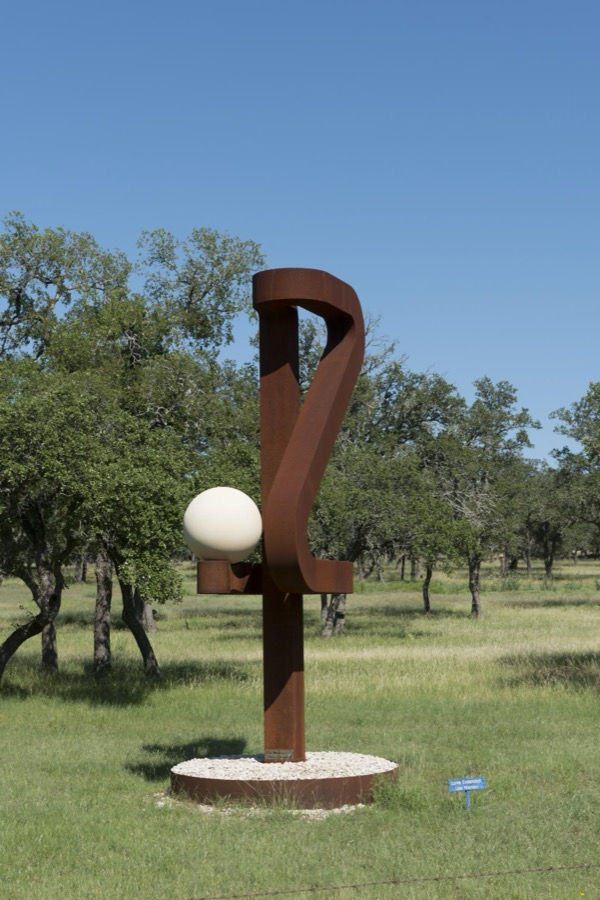 Public art along U.S. Highway 290 in Blanco County, Texas