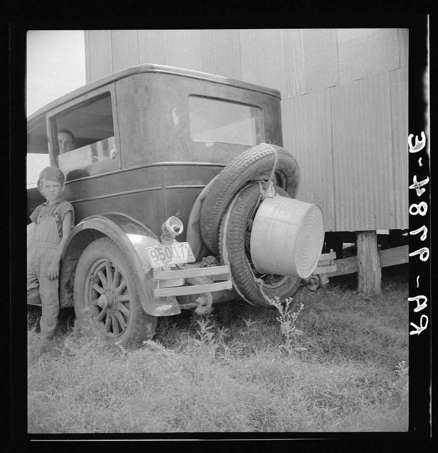 Migrant family's car near Brownsville, Texas