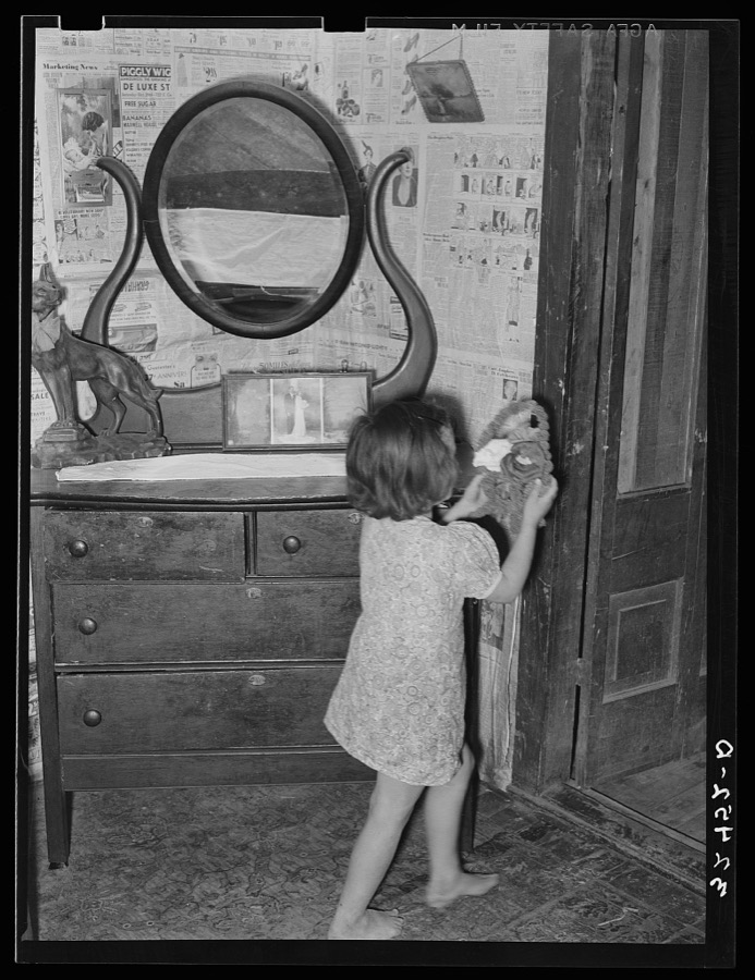 Bureau and decorations in Mexican house. San Antonio, Texas