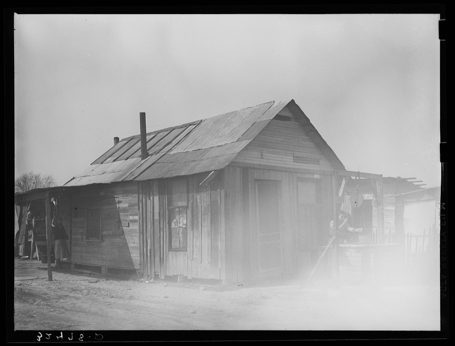 Yard and house of Mexican. San Antonio, Texas