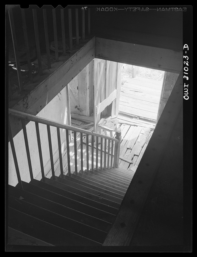 Port O'Connor, Texas. Stairway in a house of shell construction built about 1850