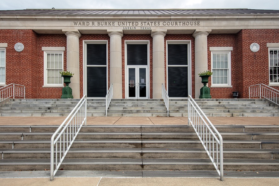 The Ward R. Burke Courthouse in Lufkin, Texas