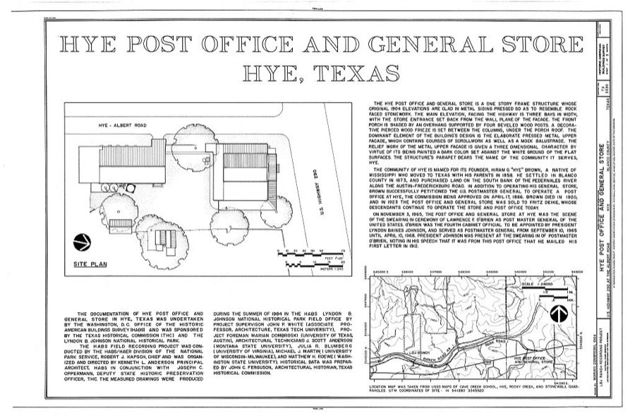 Hye Post Office & General Store, Hye, Blanco County, TX