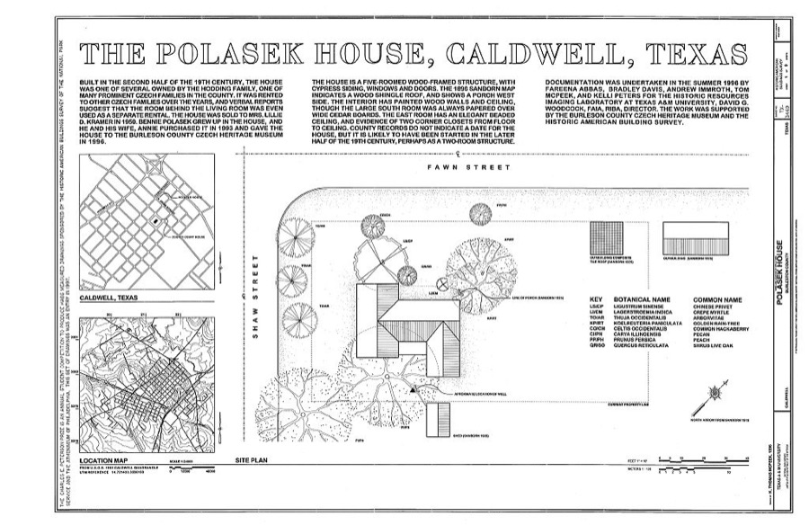 Polasek House, 200 East Fawn Street, Caldwell, Burleson County, TX