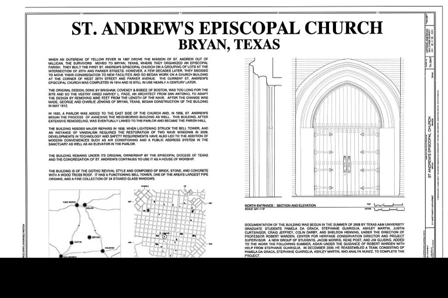 Saint Andrew's Episcopal Church, 217 West Twenty-Sixth Street, Bryan, Brazos County, TX