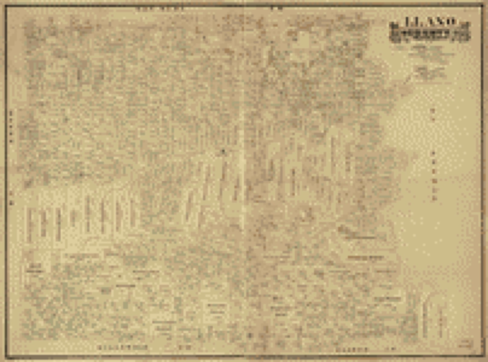 Land ownership map, 1890 - Llano County, state of Texas