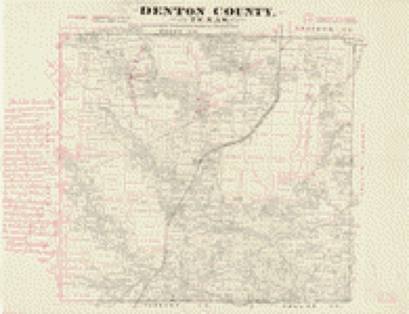 Land ownership map, 187? - Denton County, Texas
