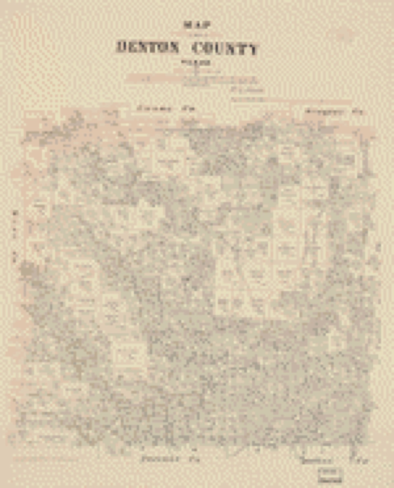 Land ownership map, 1879 - Map of Denton County, Texas