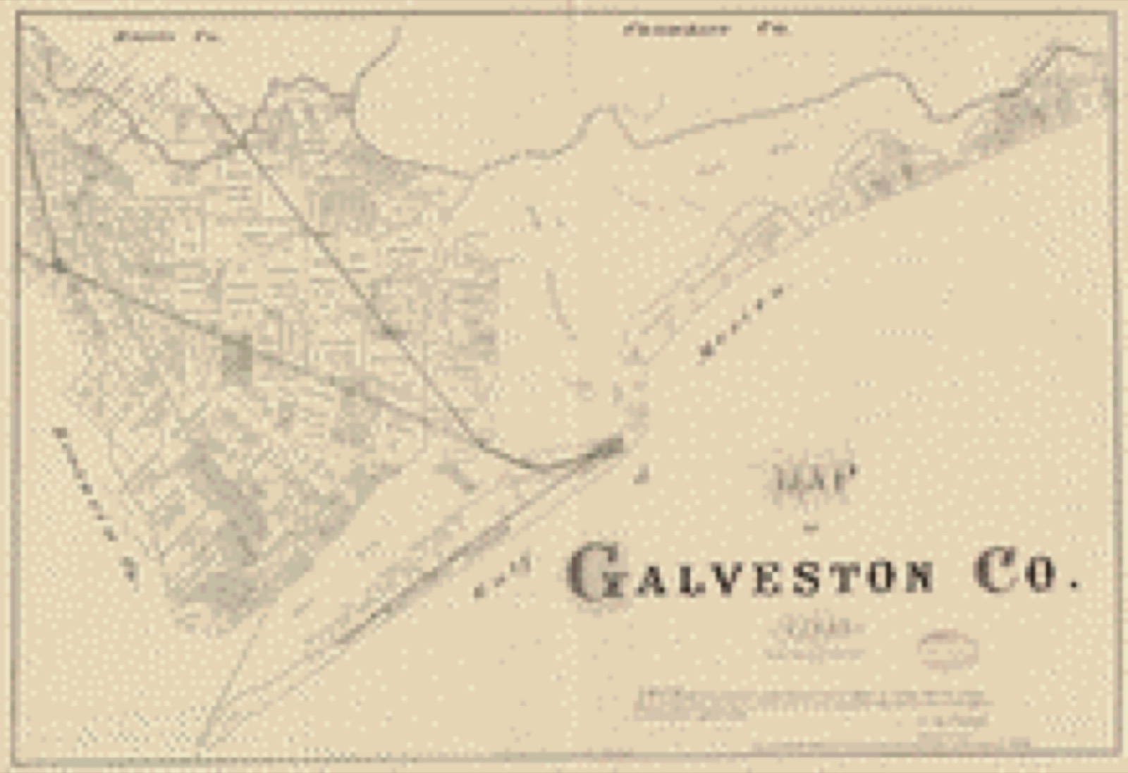 Land ownership map, 1879 - Map of Galveston Co., Texas