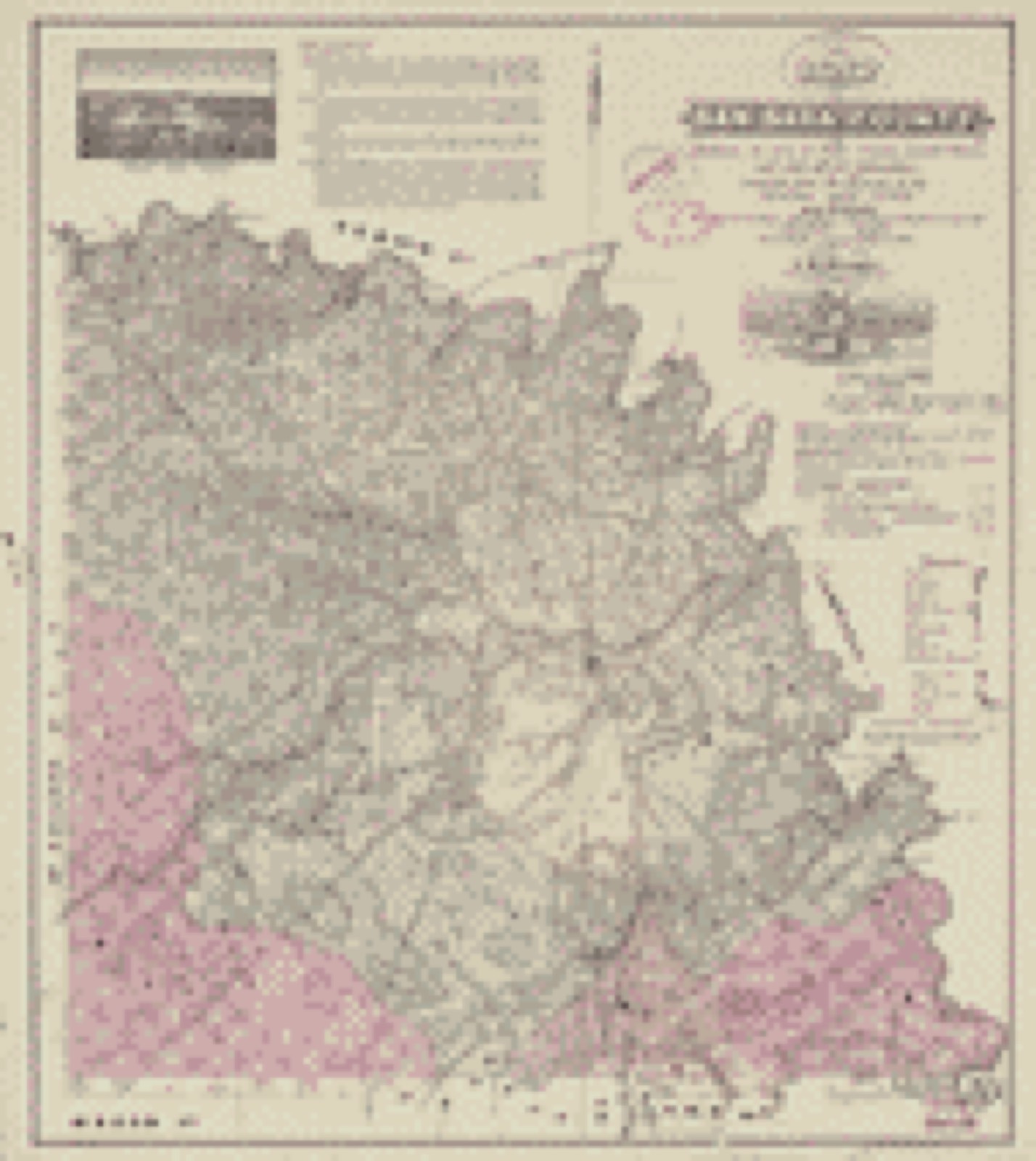 Land ownership map, 1876 - Map of San Saba County : exhibiting the extent of public surveys, land grants, and other official information ; compiled from the records of the General Land Office at Austin, showing also geology, agriculture, and mineral districts and all important details