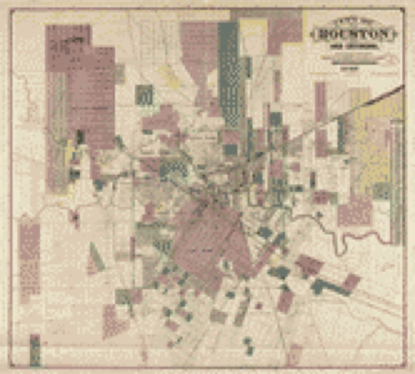 Land ownership map, 1895 - City of Houston and environs