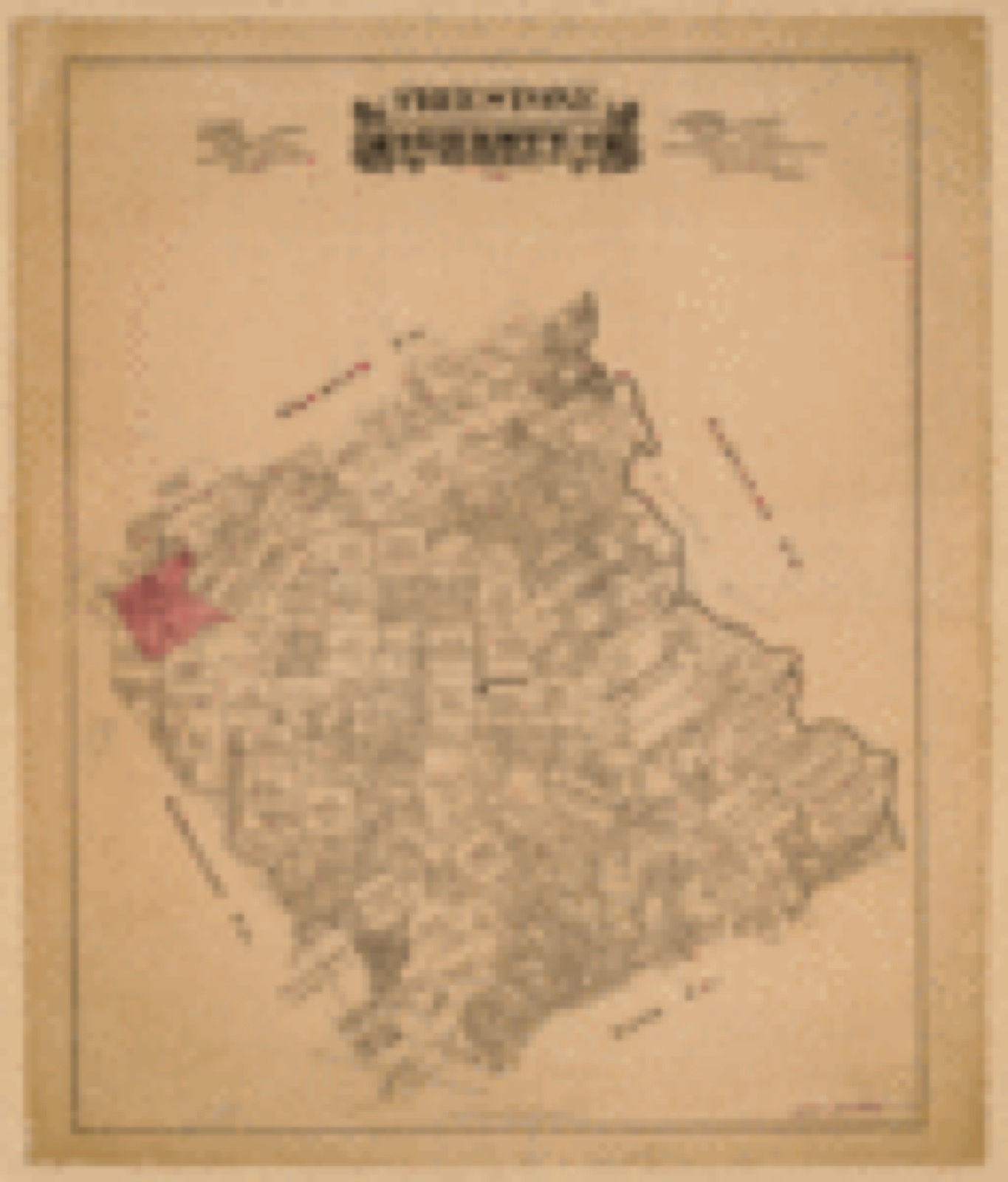 Land ownership map, 1888 - Freestone County, state of Texas