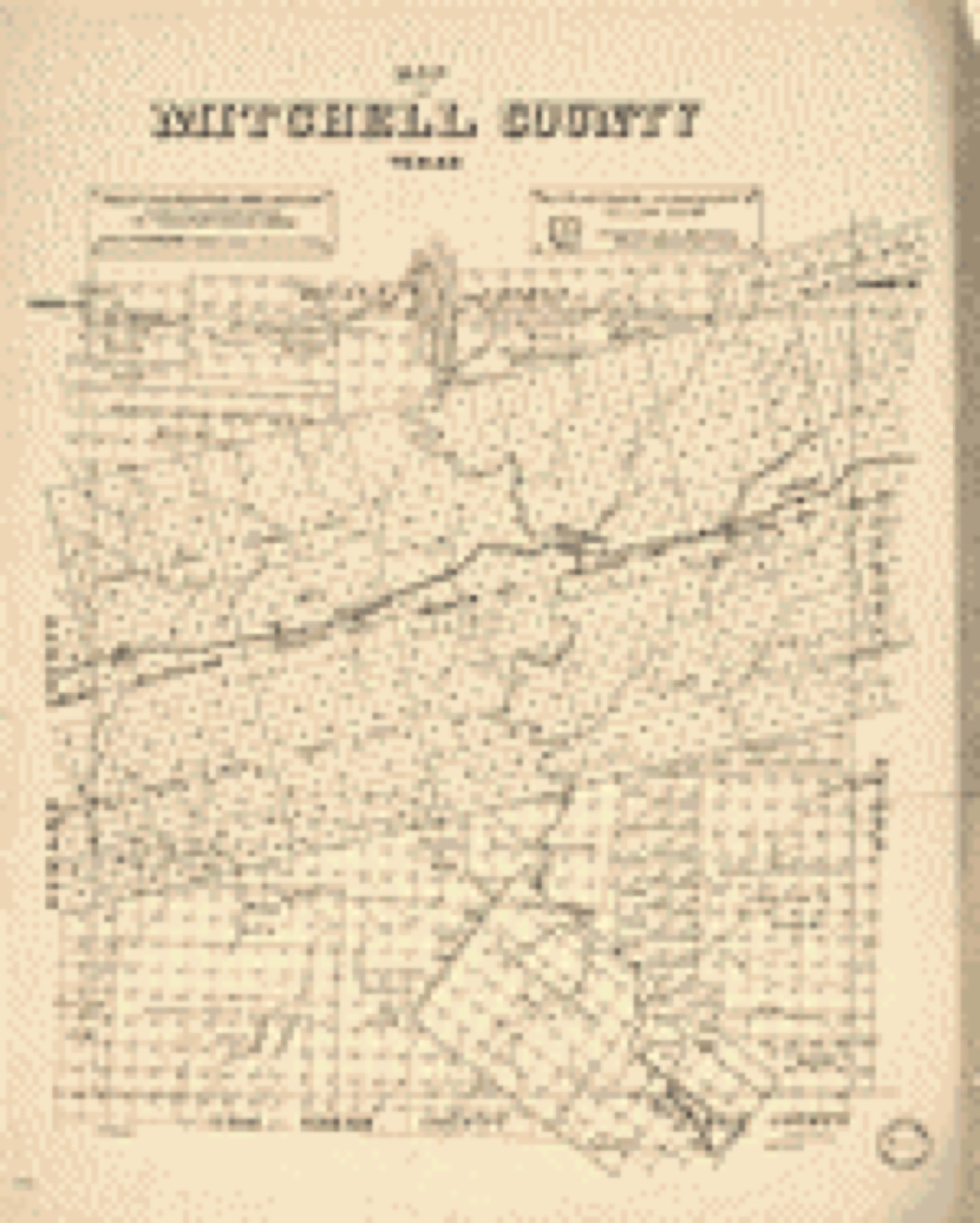 Land ownership map, 189? - Map of Mitchell County, Texas