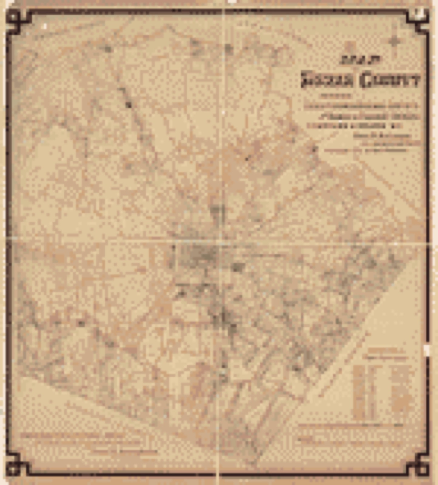 Land ownership map, 1897 - Map of Bexar County : showing subdivisions of original surveys and names of present owners