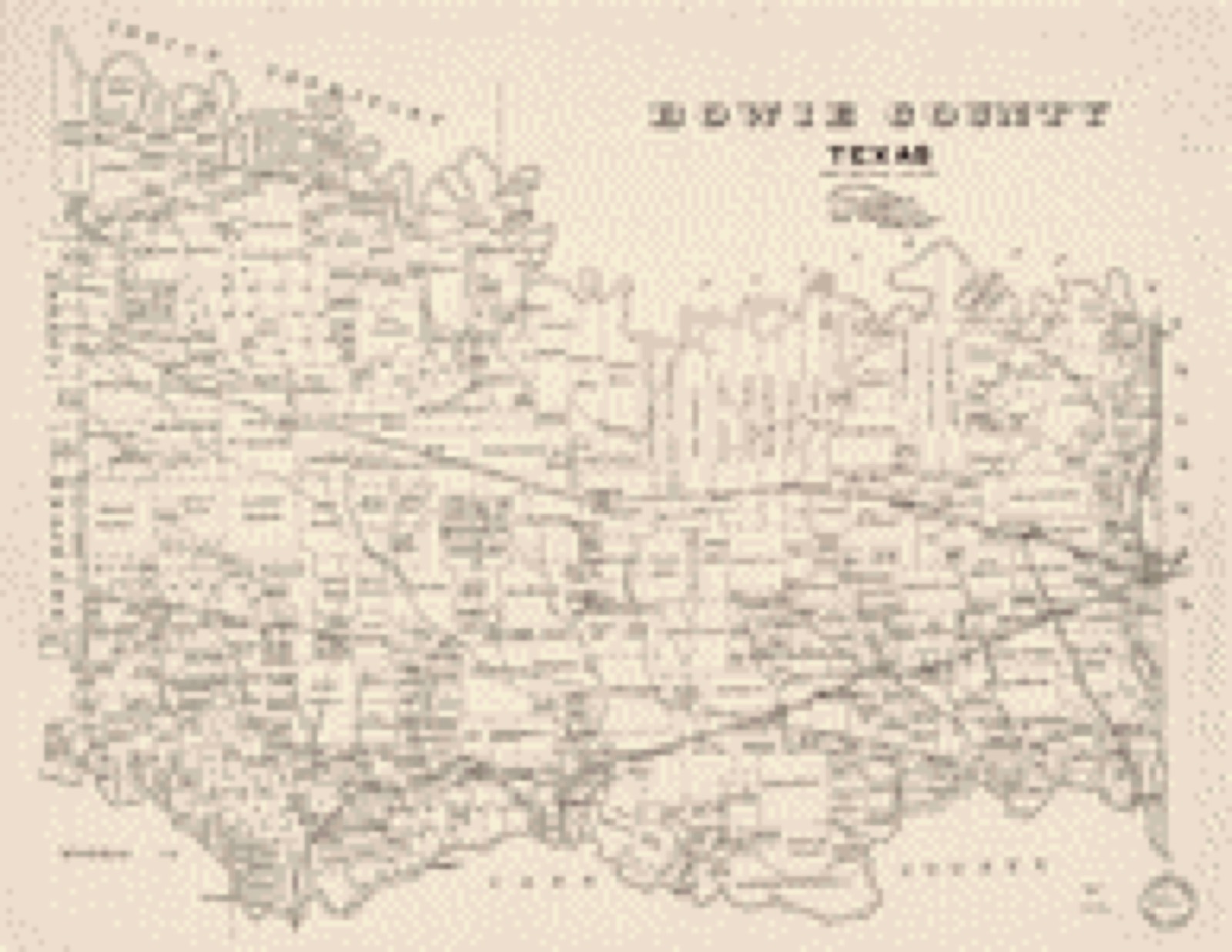 Land ownership map, 1894 - Bowie County, Texas
