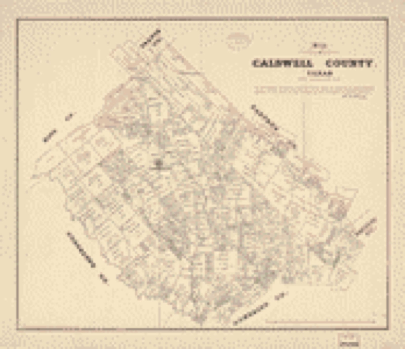 Land ownership map, 1880 - Map of Caldwell County, Texas